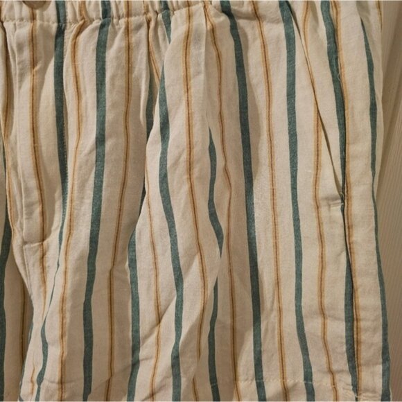 Madewell NWT Linen Viscose Blens Track Shorts in Stripe Size L - Picture 2 of 8